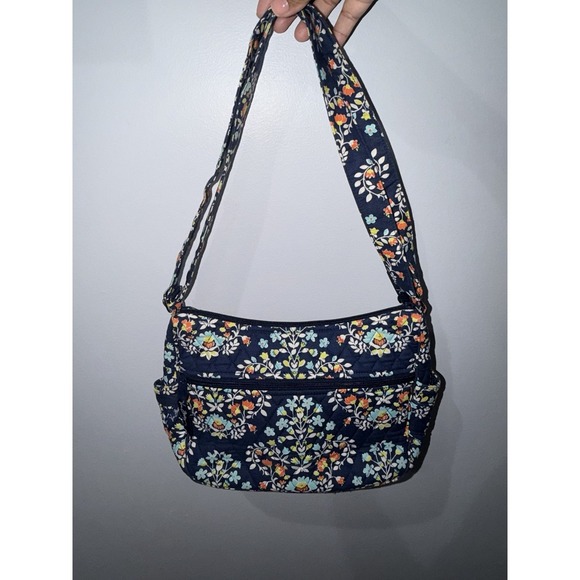 Vera Bradley Handbags - Vera Bradley Purse Chandelier Floral Shoulder Bag Pockets Zip Close Small Tote F